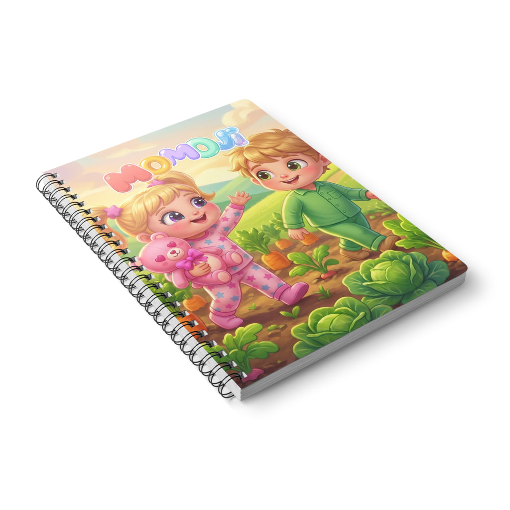 Mo was Here: On the Farm A5 Spiral Notebook
