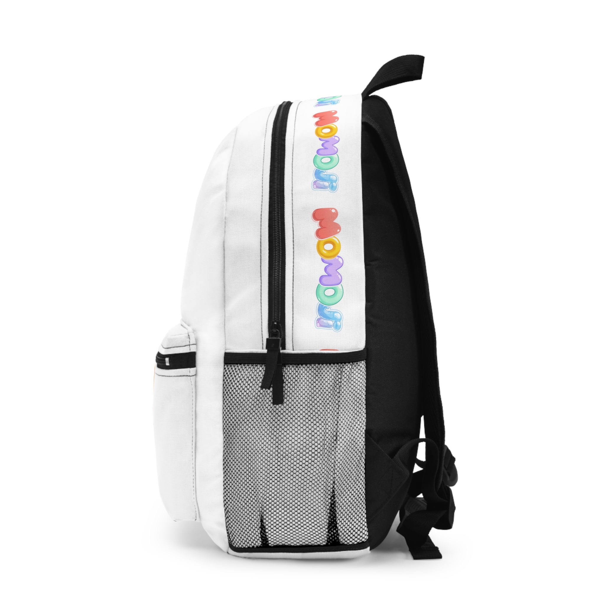 Colorful Bubble Letter Backpack – 'MOMOJI' Pastel Kids School Bag