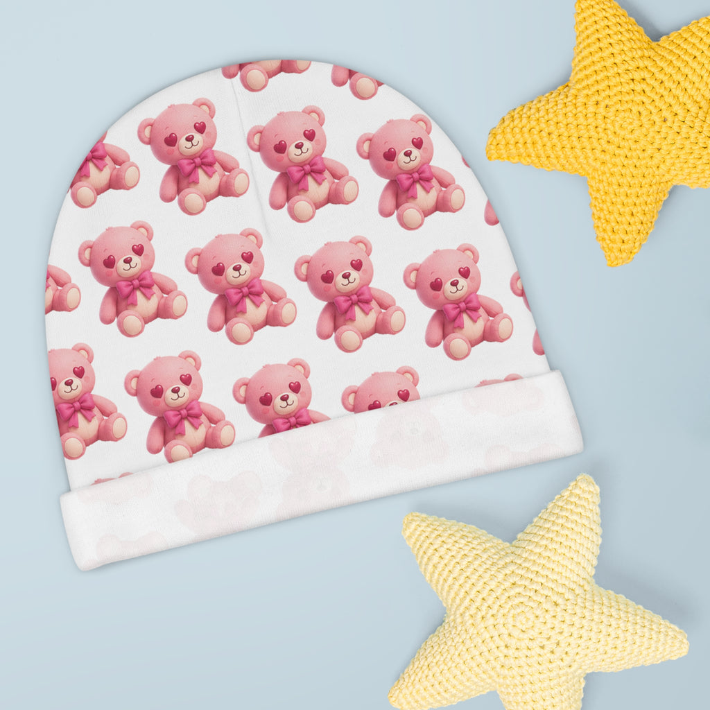 Bob the Pink Teddy Bear Baby Beanie