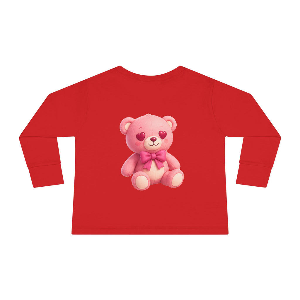 Bob the Pink Teddy Toddler Long Sleeve Tee