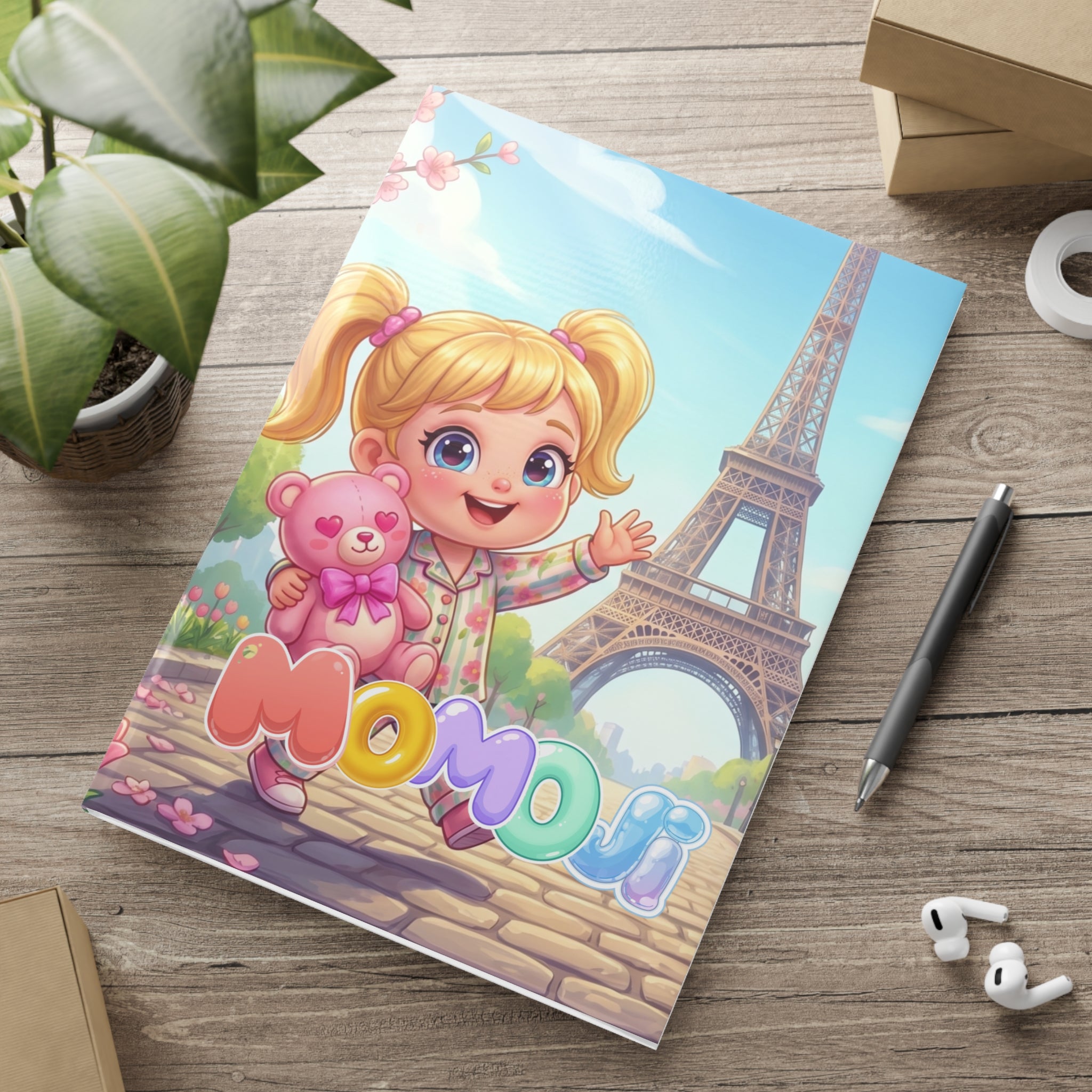 Mo was Here: Paris Puffy Cover Hardcover Notebook